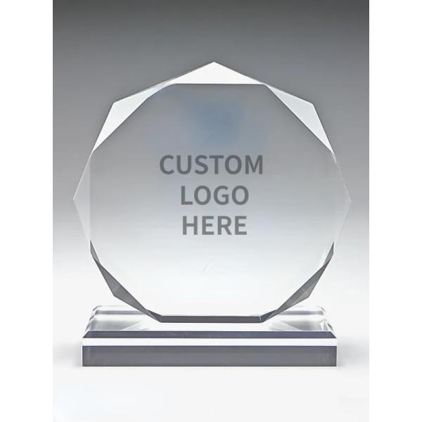 7'' Diameter Custom Made Acrylic Award Diamond Shape For Recognition Achievement