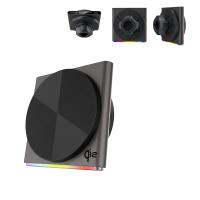 Rotation à 360 degrés Magsafe Car Mount Ultra-fin de conception Matériau métallique 9 couleurs RGB effet de lumière Chargement rapide