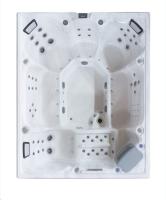 Ocean Wave Pure White Acrylic Rectangle Outdoor Bathtub SPA Tubs