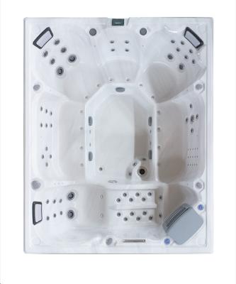 Ocean Wave Pure White Acrylic Rectangle Outdoor Bathtub SPA Tubs