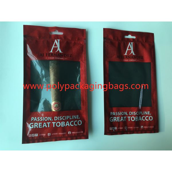 Red Printed Cigar Humidor Bags With Moisturizing Sponge OPP / LDPE Laminated Material