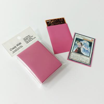 CPP cor rosa cartão mangas 59x86mm YGO fosco tamanho pequeno ajuste