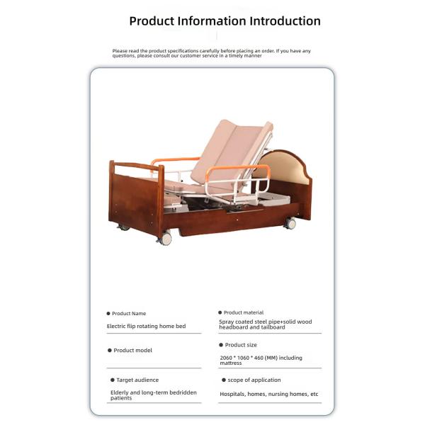 Hospitales comunitarios de cuidados en el hogar Función de gama alta de camas de ancianos rotativas de madera