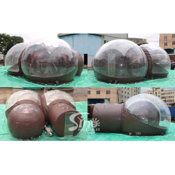 гостиница пузыря Глампинг курорта верхней части ясности купола 4м с дверью н тоннеля железного каркаса алюминиевой от раздувной фабрики