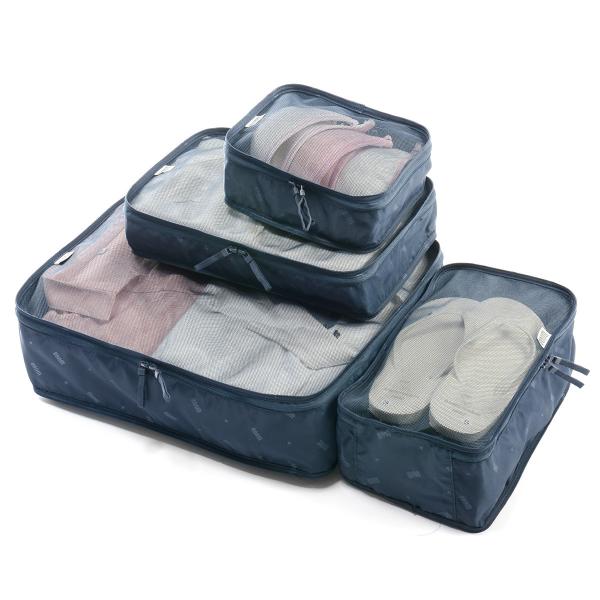 Waterproof Electronics Organizer Travel Case Medium Size Navy Color