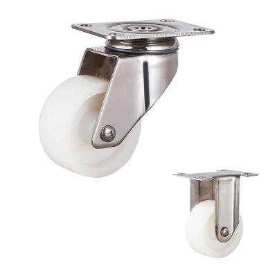 rodízios de aço inoxidável da capacidade 304 de 3inch 198lbs com rolamento liso