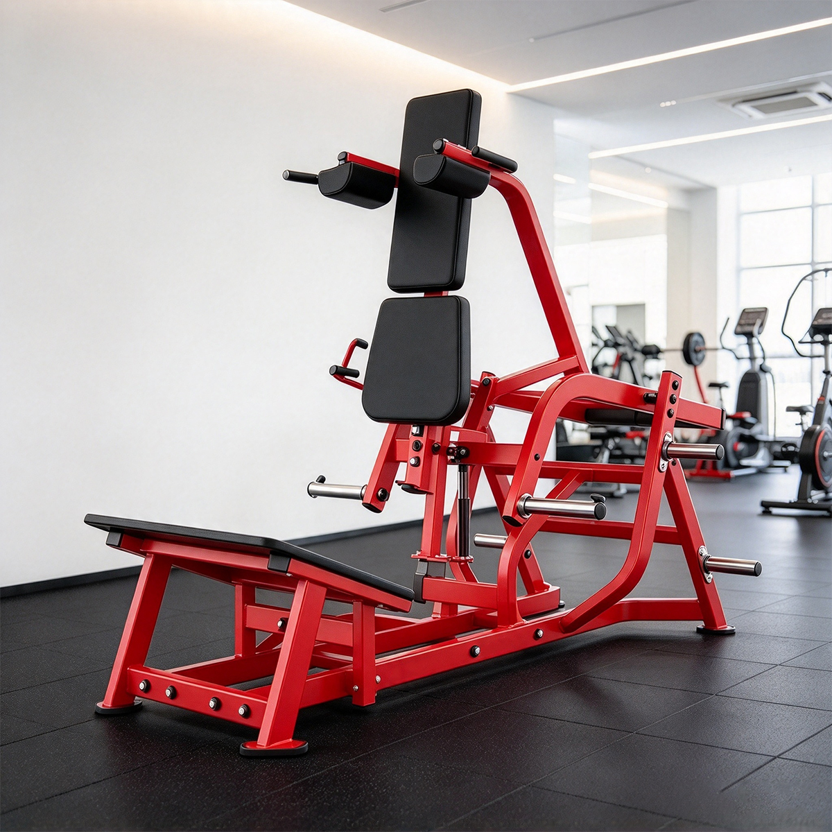 V Squat Machine Steel Plate Loaded Leg Training Equipment for Commercial Gym Strength Workouts