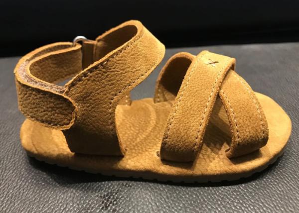 Open Toe Cowhide Soft Kids Shoes