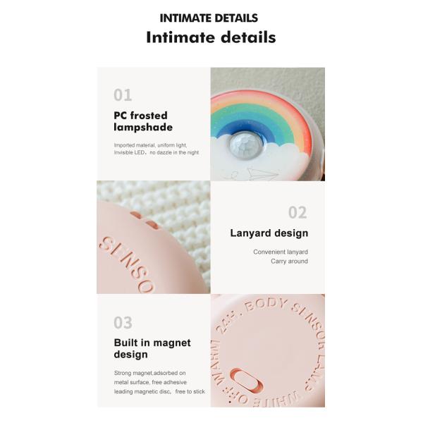 Human Body Induction Night Light , Kids Gift Smart Home LED Lights