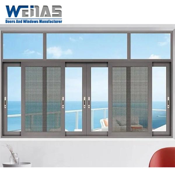 Low-e Glass Aluminum Frame Outward Open Aluminum Sliding Windows for Home and Apartment