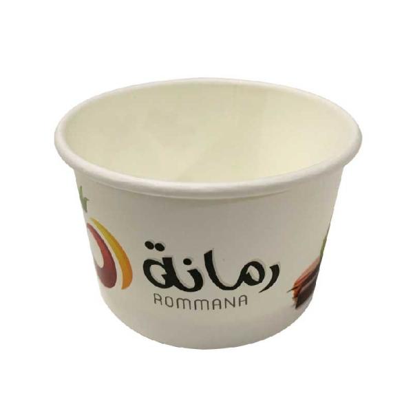 Custom Paper 5 Oz Compostable Ice Cream Cups Take Away PE Coating Water Proof