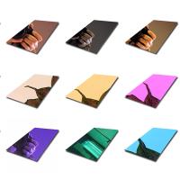 8k 304 316 plaque en acier inoxydable couleur or miroir finition feuille en acier inoxydable