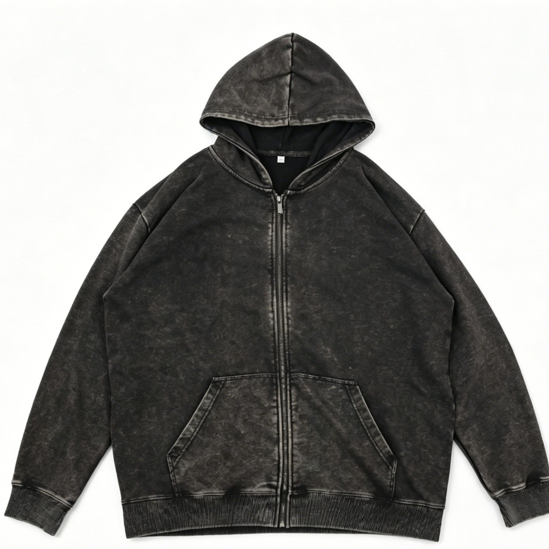 Vintage Stone Wash Hoodies Casual Heavyweight Cotton Hoodie For Youth