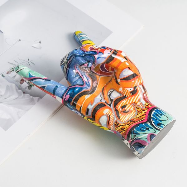 AcreECO Modern Abstract Graffiti Rock Resin Handmade Customizable Color Multi-Functional Indoor Decor Sculpture for Home Bedroom