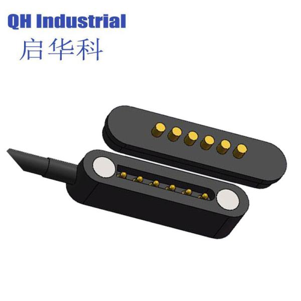 Support customization magnetic phone charger 6 pin pogo pin usb charging cable smart wearable watch cable connector