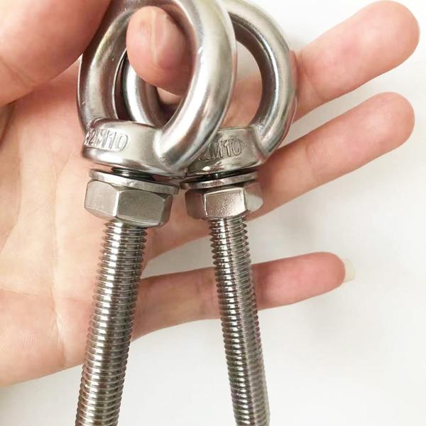 JIS Standard Corrosion-Resistant Stainless Steel Thread Lifting Ring Shoulder Eye Bolts 3/8
