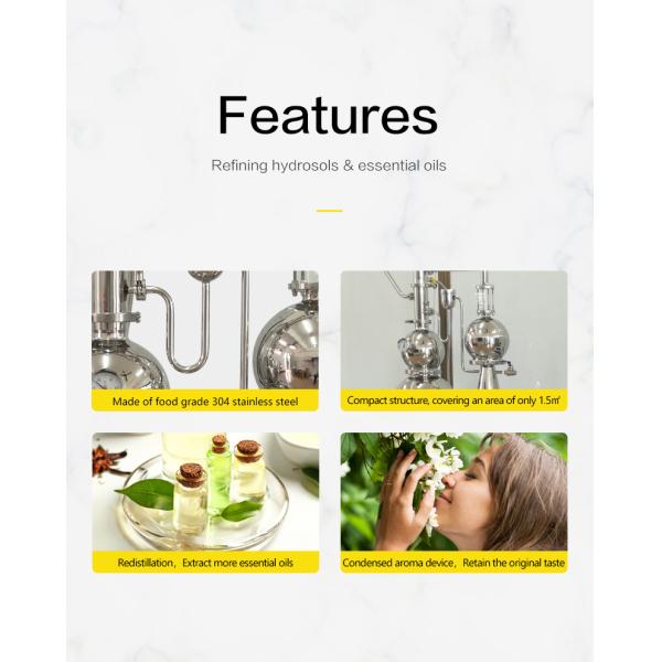 Easy to Lavender Oil Distiller Steam 10l/lemon Glass Essential Oil Distillation Extractor/machine Essential Oil 27.1 KG