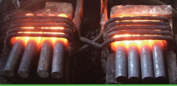 CE, SGS IGBT 40KW Medium Frequency induction heating equipment for forging steel, copper