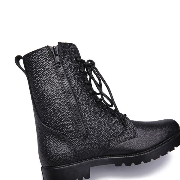 Oficial tático de couro gravado Police Duty Shoes das botas do combate da separação