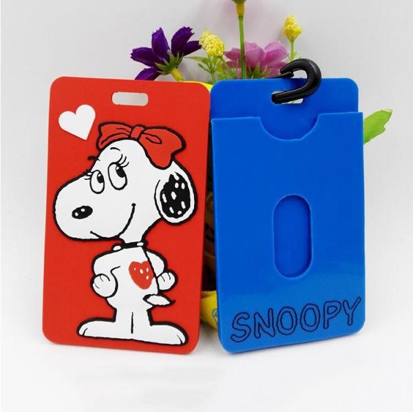 Customized Students Cartoon 3d Snoopy Meal Card Holder / ID Tag / Travel Tag