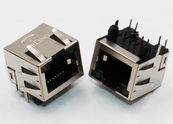 PBT Housing Female RJ45 Modular Connector For PCB