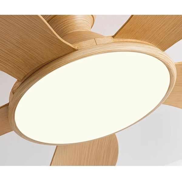 52inch Modern LED 60W Low Floor 35W Ceiling Fans With Remote Control wood Ceiling Fan With Light (WH-VLL-35)