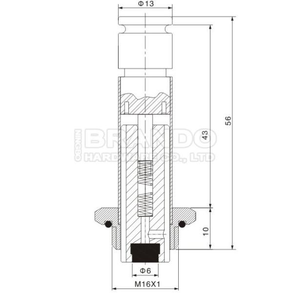 Место трубки ядра плунжера Armature клапана реактивного сопла ИМПа ульс сборника пыли латунное