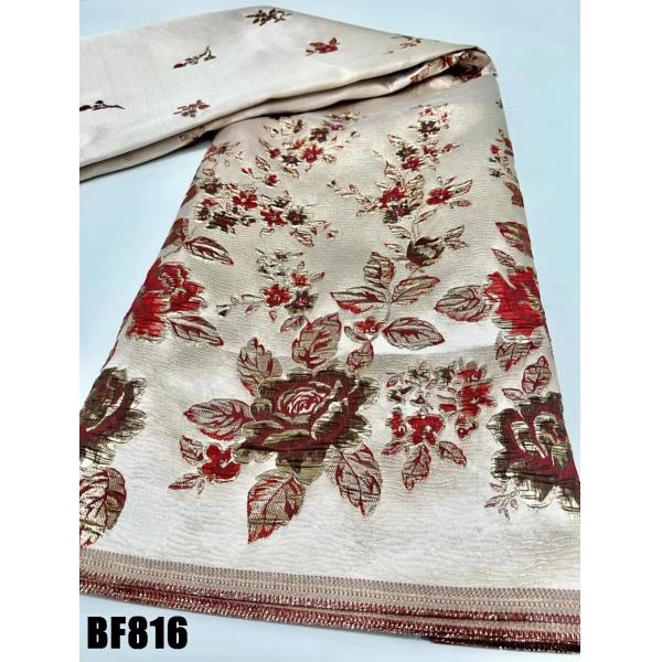 Good quality  African Brocade Fabric Jacquard Damask Design Brocade Jacquard Fabric Party Wedding Dress