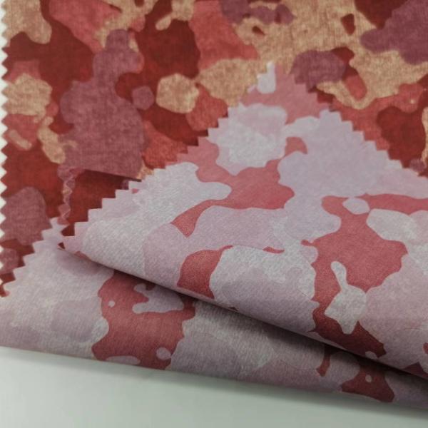 Digital Printed Nylon Winter Jacket Fabric 72gsm Waterproof Breathable 30Dx30D