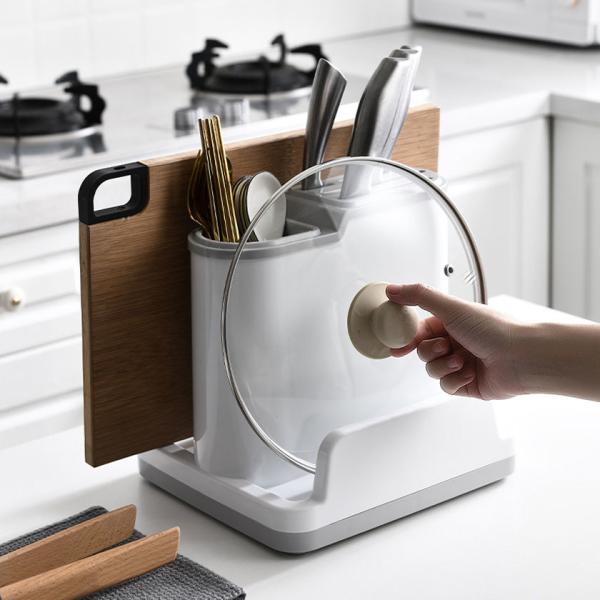 Plastic Multifunctional Kitchen Tableware Knife and Spoon Storage Rack