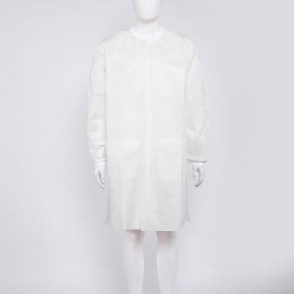 S&J Factory Price Lab Coat Waterproof Non Woven Disposable Lab Coat Hospital Nursing Disposable Gown
