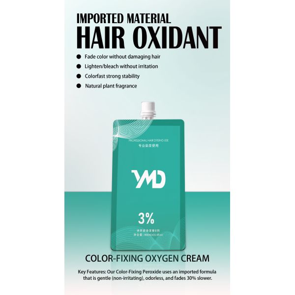 YMD Premium Quality OEM Hair Oxidant Cream Raw Material 3% 6% 9% 12% Permanent Hair Color  Developer