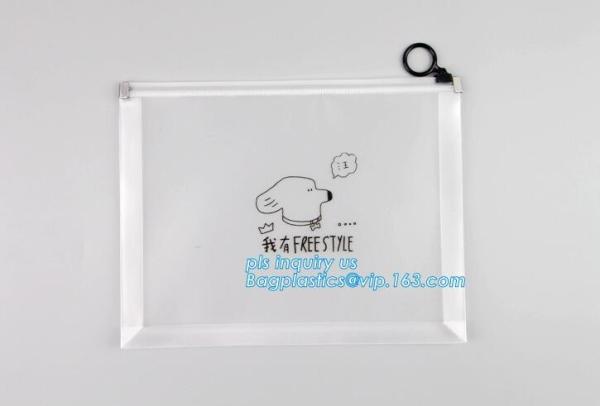 stationery slider bag with custom printed girls school pencil case/printing student stationery pencil bag case, slider p