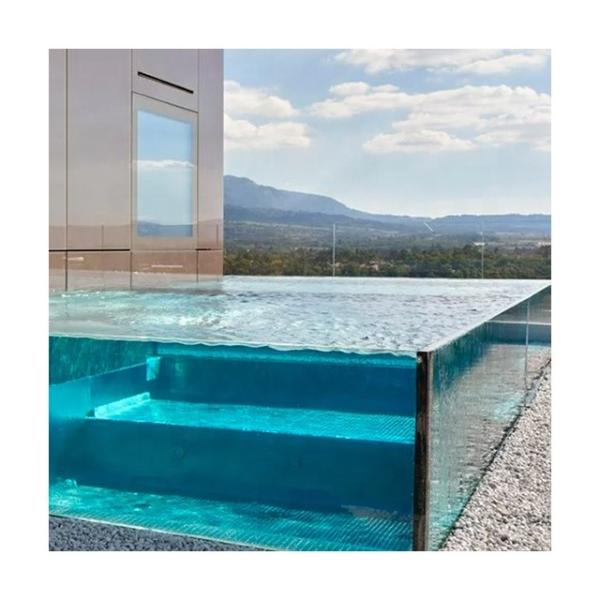 Piscine familiale durable AUPOOL Piscine en acrylique transparente de design moderne extérieure