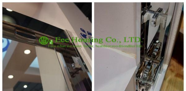 Shower room In-line two sliding shower cabin,hanging rollers shower door,Stainless Steel Glass shower units sale