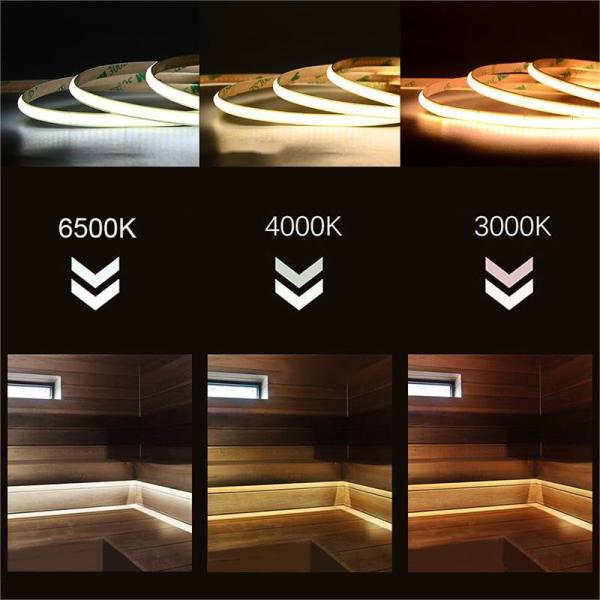 300leds Damproof Customizable 90Ra No-voltage COB LED Strip  With 4cm Cutting Length For Home Lighting