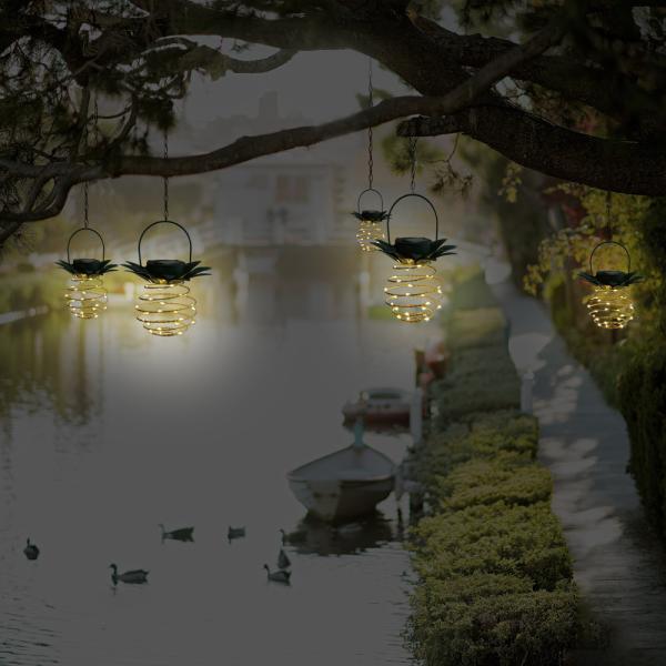 Copper Wire Solar LED Garden Lights Solar Light Iron Outdoor Solar Lanterns Hanging 2700K