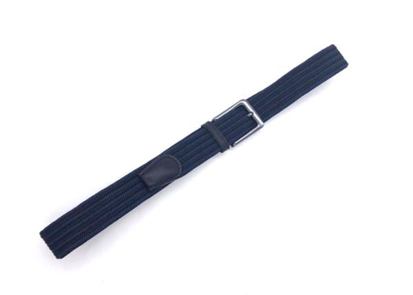 Blue Canvas PU Mens Enduring Stretch Woven Belt For Junior