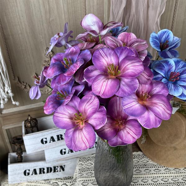 Seven Head Tulip Simulation Fake Flower Handmade Bouquet Wedding Decoration with Silk Flower Artificial Flower Wedding Decoration Floor Flower Arrangement