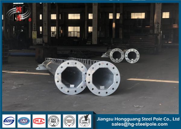 Polígono galvanizado Polo bonde de aço Polo tubular de aço para a transmissão de energia
