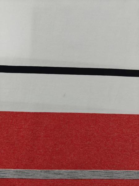 Breathable And Sweat-Absorbent Cotton Plain Jersey Striped Knit Fabric For Clothing