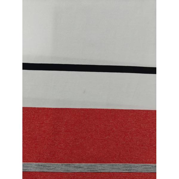 Breathable And Sweat-Absorbent Cotton Plain Jersey Striped Knit Fabric For Clothing