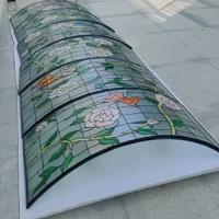Igrejas personalizadas Construção de design Vários padrões de vidro colorido decorativo de vidro de cristal de arte porta de vidro