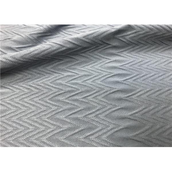 Telar jacquar de moda texturizado tela reciclado hecho punto doble de las rayas acanaladas del traje de baño