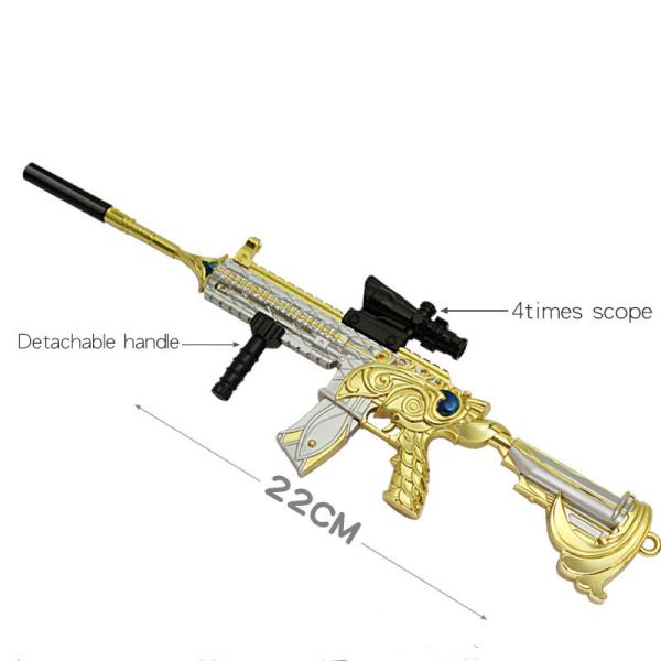 Tide Over 22CM Metal Gun Keychain Zinc Alloy M416  Standard
