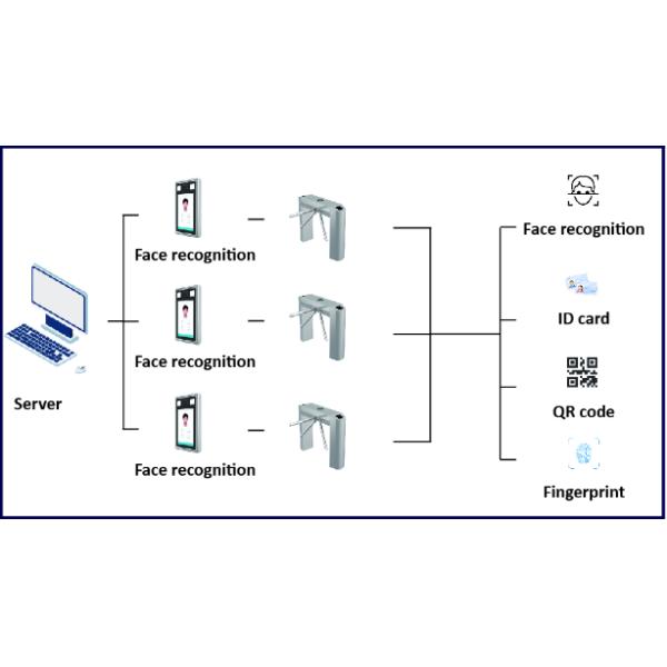 Semi Automatic SUS 304 Stainless Steel Hairline Tripod Turnstile Gate with Passage Width ≤550mm and 60kg Capacity