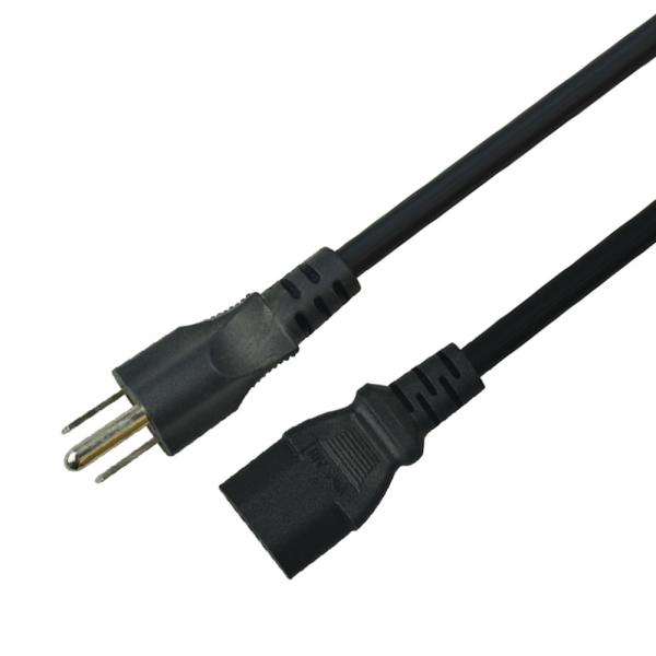 1m 1.5m C13 USA Power Cord 3 Pin US AC Power Cord For Home Appliance