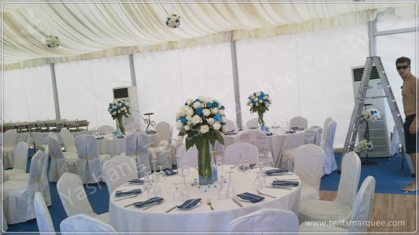 Professional 150 Seaters White Luxury Beach Wedding Marquee for Rent with Wind Resistance