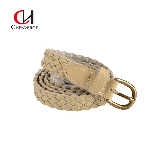Cinto de couro de couro trançado de cintura macia antidesgaste cor OEM CHENVERGE