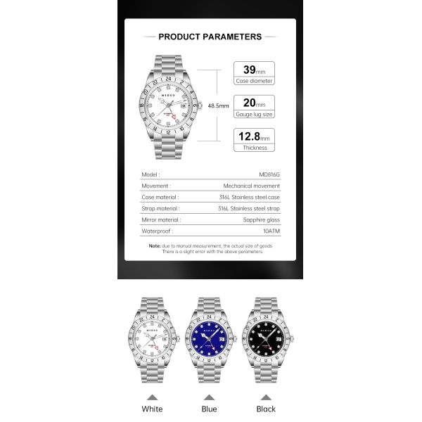Men's Mechanical Watch · Water Resistant Luminous Diving Watch